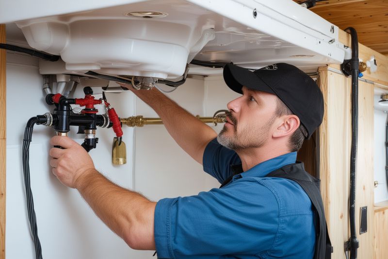 RV plumbing and water system maintenance